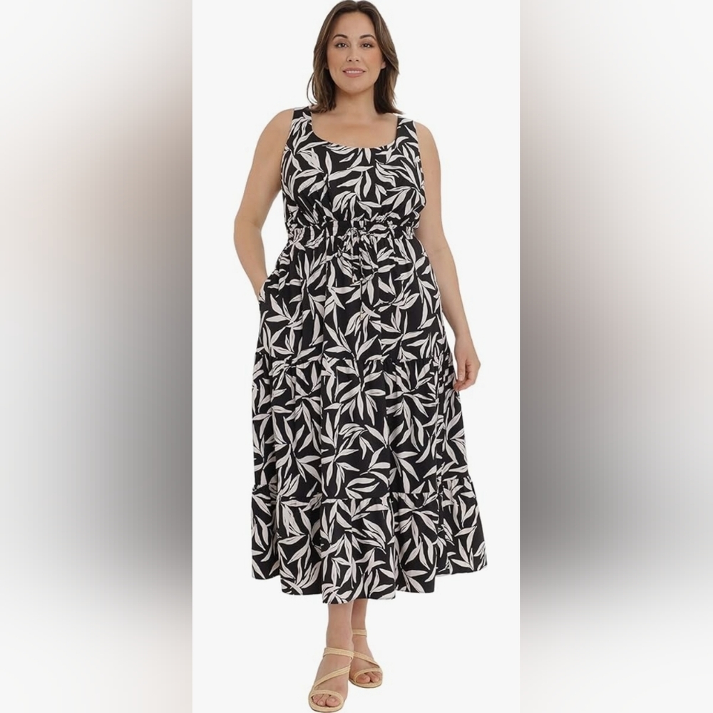 (18) NWT MAGGY LONDON Women's Tiered Halter Maxi Dress, Size 12